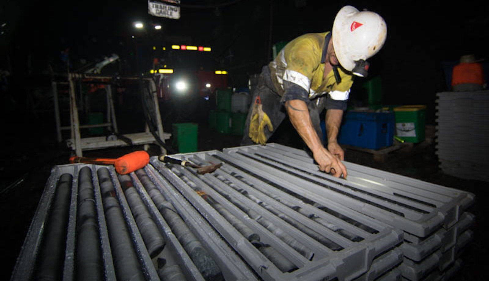 Plastic Core Trays being used in daily operations