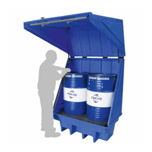 Hardcover Lockable Polyethylene Drum Bunded Pallet