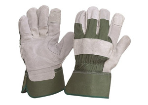 Gloves Green Cotton Back