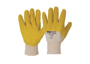 Gloves Yellow Latex Glass Gripper