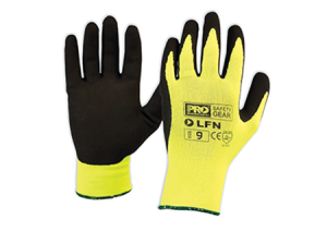 Hi-Vis Latex Foam Glove