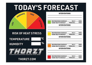 Thorzt "Heat Stress Forecast" Sign