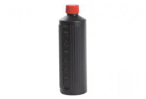 Bottle DG Poison Round Red Cap