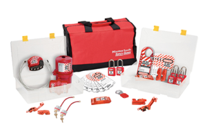 Group Safety Lockout Kit, Electrical Focus with Thermoplastic Padlocks