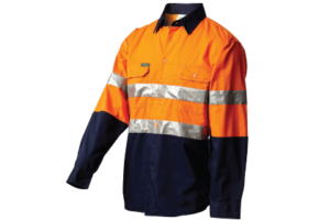 Orange/Navy Hi-Vis Lightweight Taped Shirt