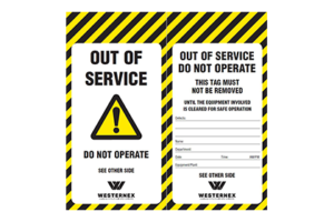 "Caution Out Of Service" Tag