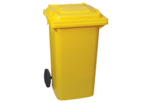 Yellow Wheelie Bin