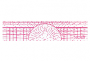 C-Thru Protractor Ruler Imprinted Engineer Scale