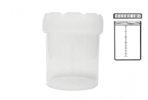 Vial Specimen with Cap Unlabelled Polypropylene